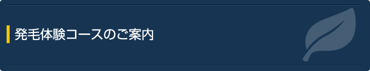 薄毛改善発毛体験コースがある大阪のあおぞらのご案内