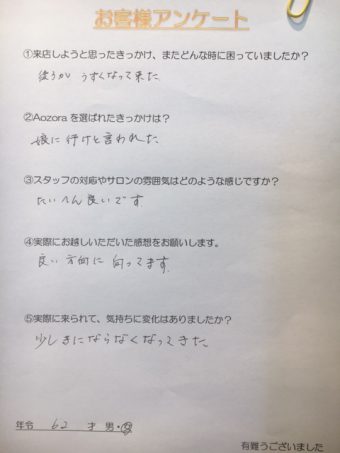 ６０代女性の薄毛対策